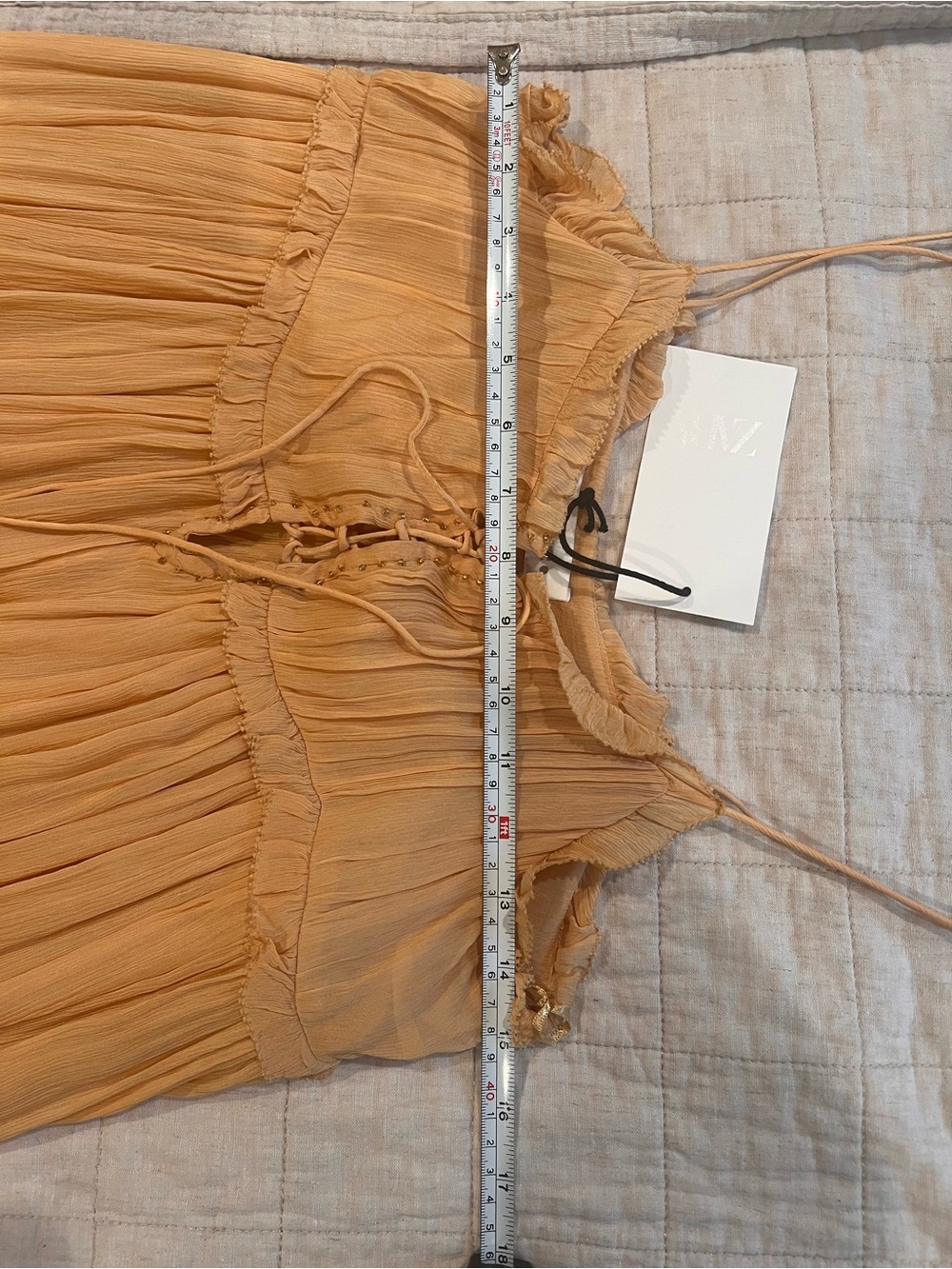 🔥NWT. ZW Collection Asymmetrical Ruffled Dress. Size M - Picture 16 of 16